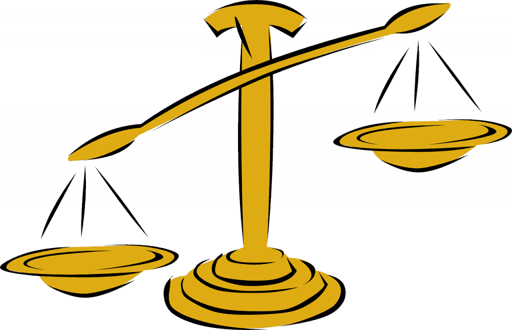 Scales of justice drawing