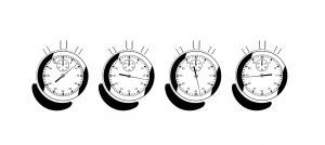Set of 4 stopwatch icons