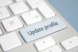 keyboard closeup with update key